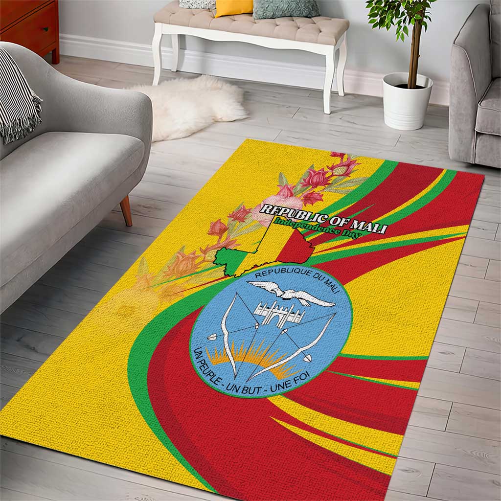 Afro Mali Area Rug Happy 65th Anniversary Independence LT15