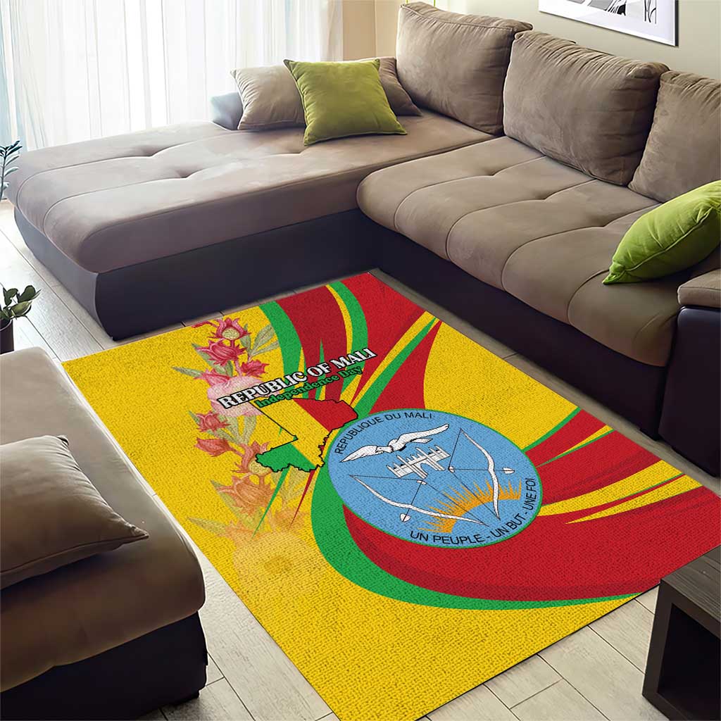 Afro Mali Area Rug Happy 65th Anniversary Independence LT15