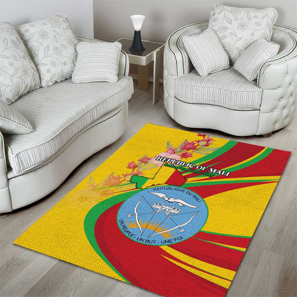 Afro Mali Area Rug Happy 65th Anniversary Independence LT15