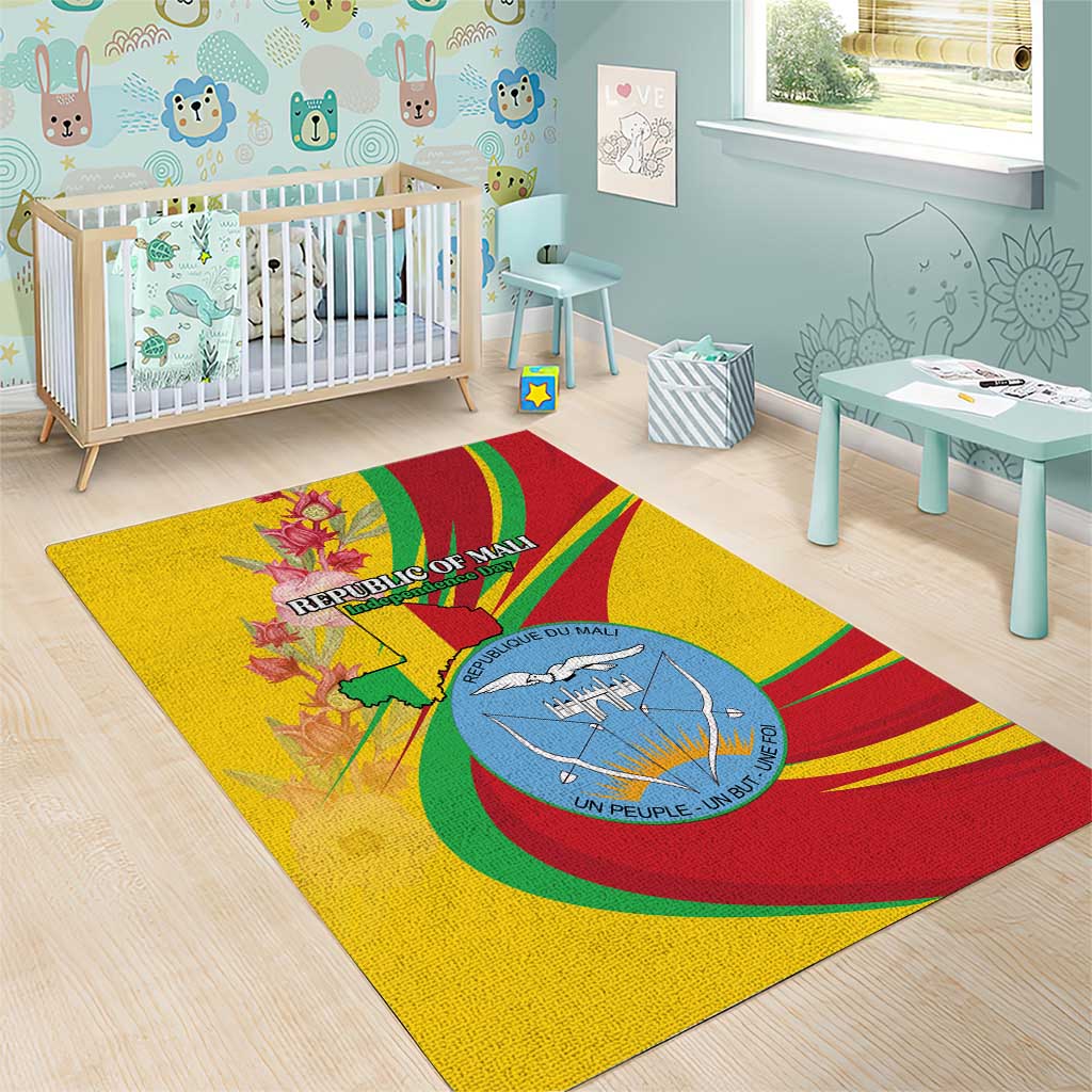 Afro Mali Area Rug Happy 65th Anniversary Independence LT15