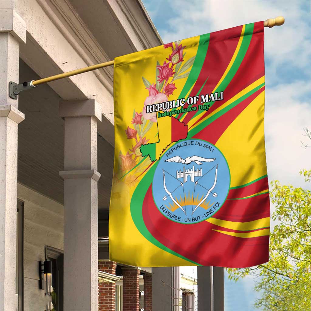 Afro Mali Garden Flag Happy 65th Anniversary Independence LT15