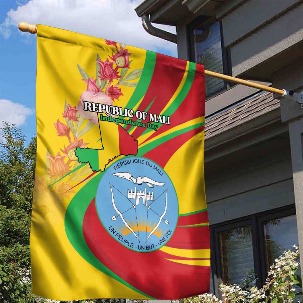 Afro Mali Garden Flag Happy 65th Anniversary Independence LT15