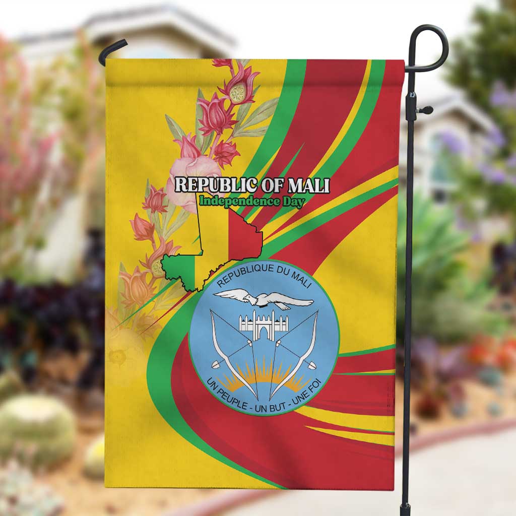 Afro Mali Garden Flag Happy 65th Anniversary Independence LT15