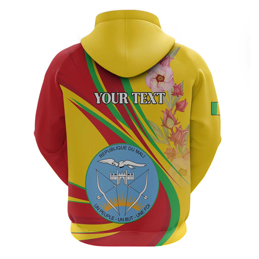 Personalized Mali Independence Day Hoodie Coat Of Arms With Hibiscus Sabdariffa LT15