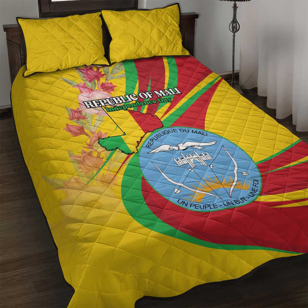 Afro Mali Quilt Bed Set Happy 65th Anniversary Independence LT15