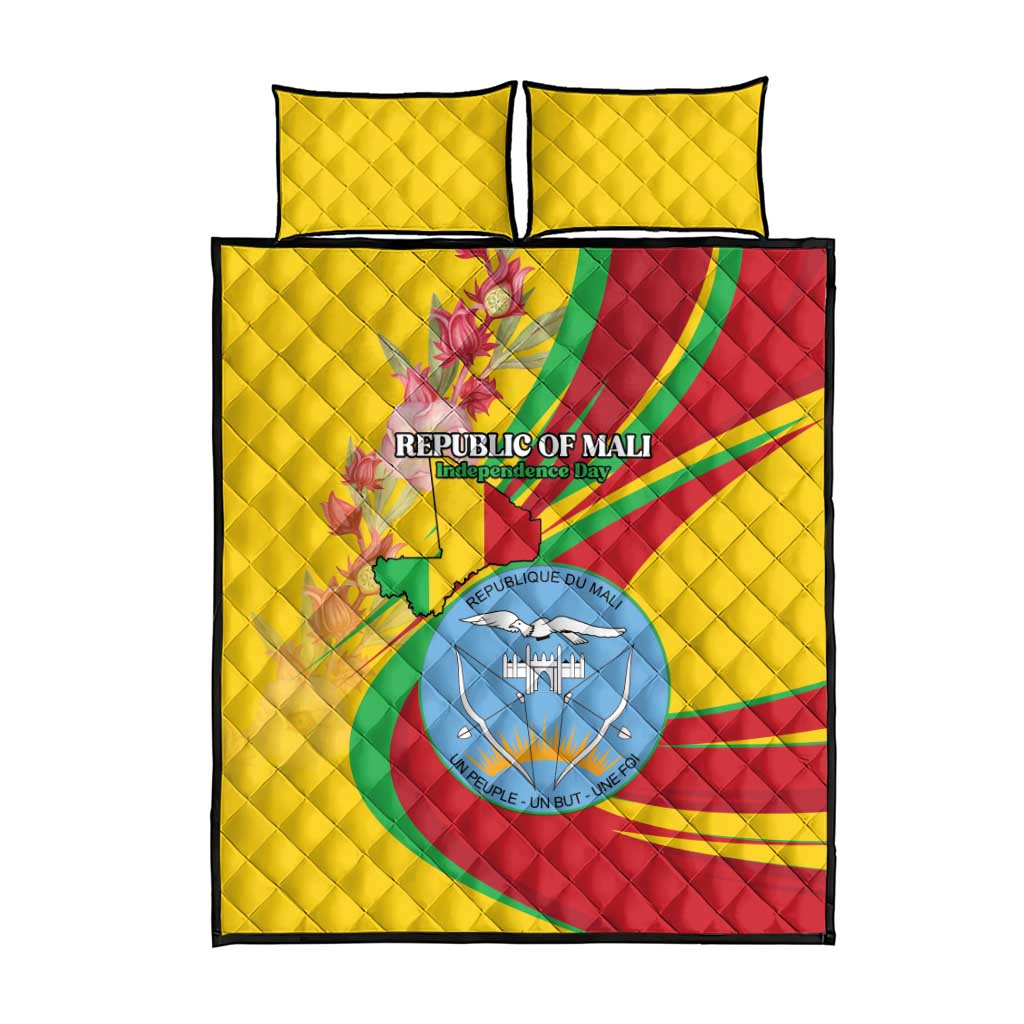 Afro Mali Quilt Bed Set Happy 65th Anniversary Independence LT15