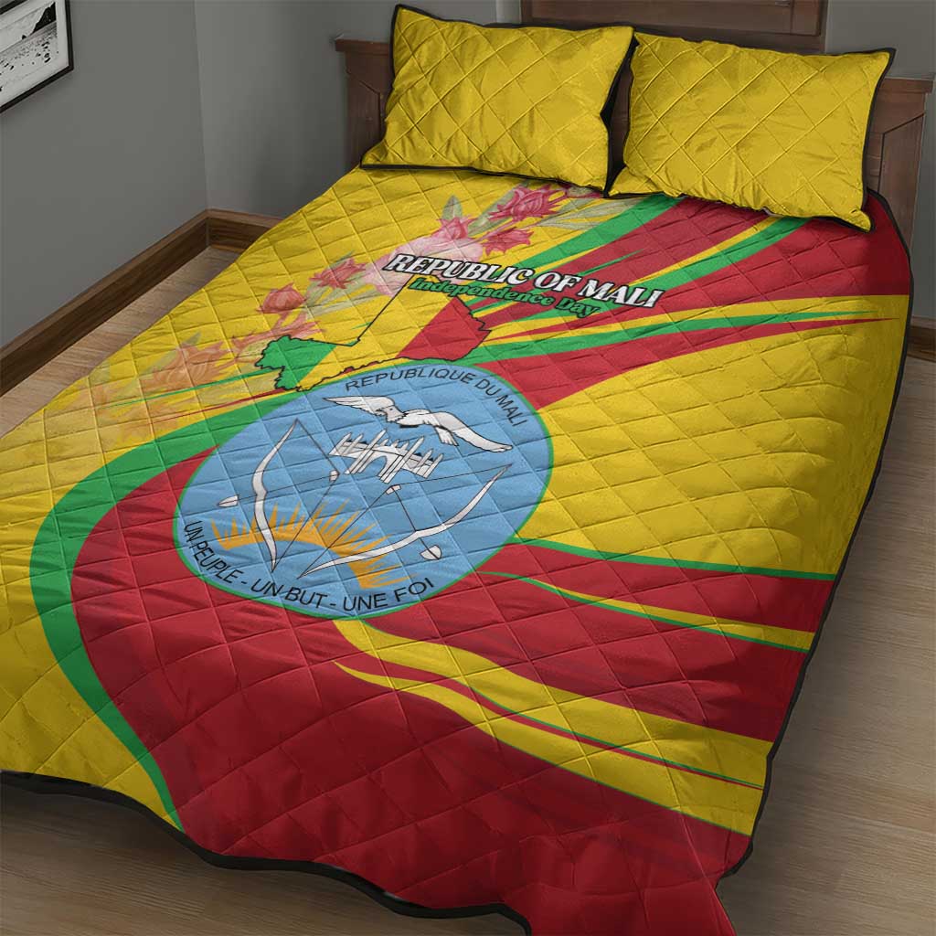 Afro Mali Quilt Bed Set Happy 65th Anniversary Independence LT15