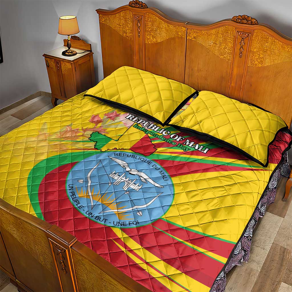 Afro Mali Quilt Bed Set Happy 65th Anniversary Independence LT15