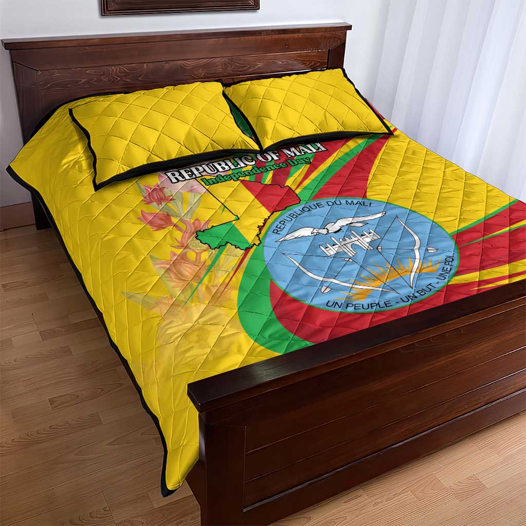 Afro Mali Quilt Bed Set Happy 65th Anniversary Independence LT15