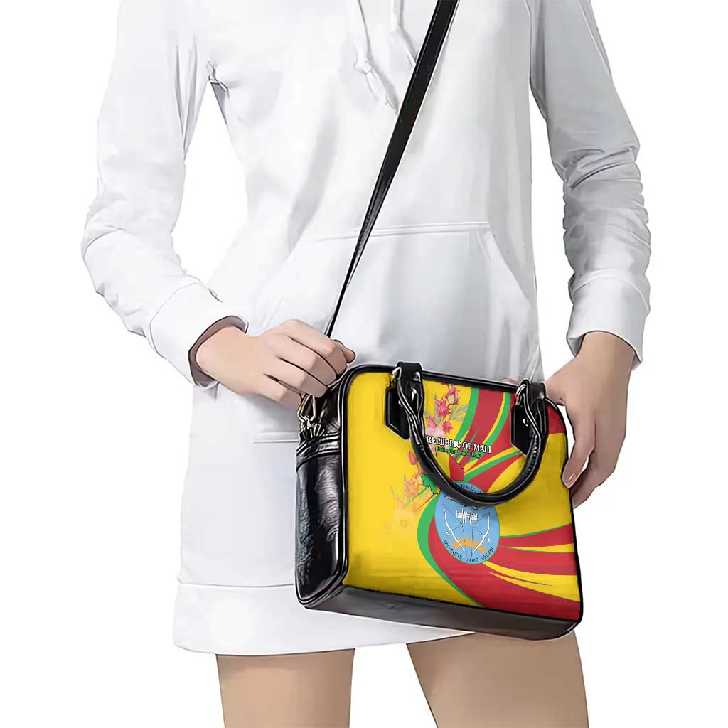Mali Independence Day Shoulder Handbag Coat Of Arms With Hibiscus Sabdariffa LT15