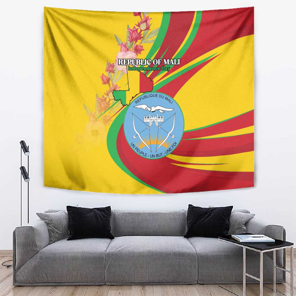 Afro Mali Tapestry Happy 65th Anniversary Independence LT15