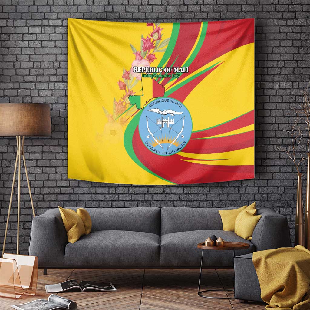 Afro Mali Tapestry Happy 65th Anniversary Independence LT15