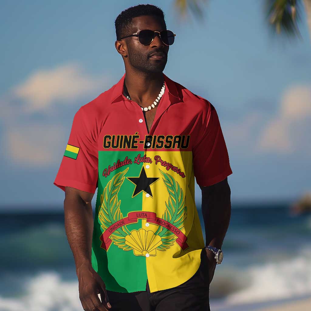 Personalized Guinea-Bissau Hawaiian Shirt Basic Flag Style LT15