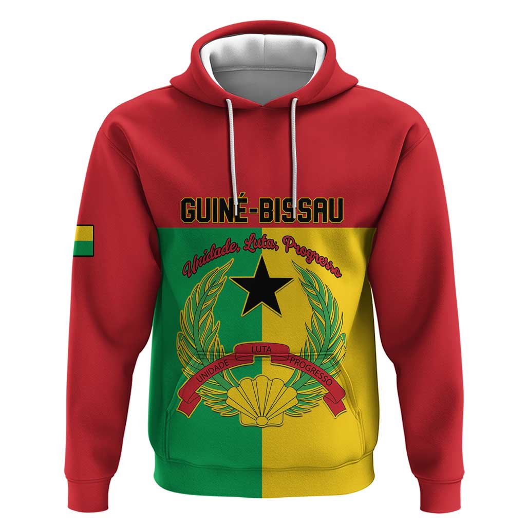 Personalized Guinea-Bissau Hoodie Coat Of Arms Flag Style LT15
