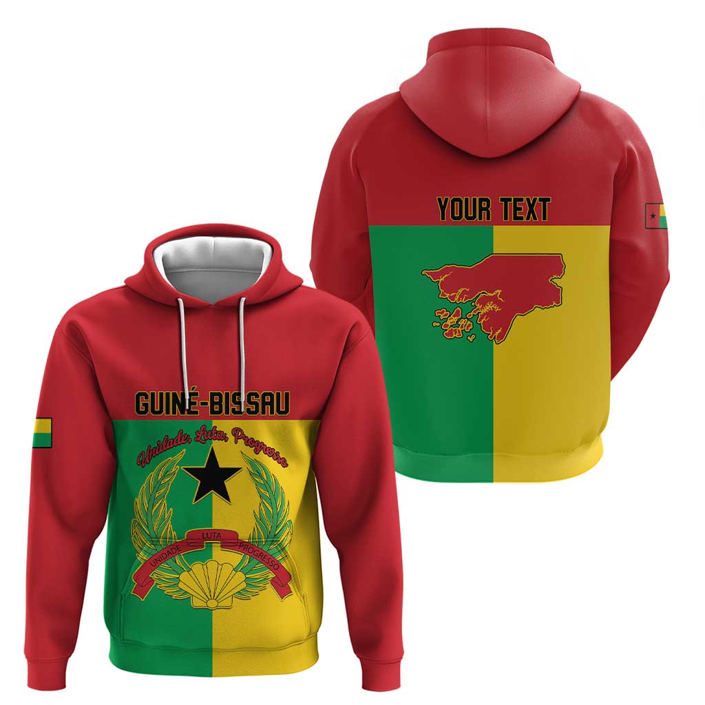 Personalized Guinea-Bissau Hoodie Coat Of Arms Flag Style LT15