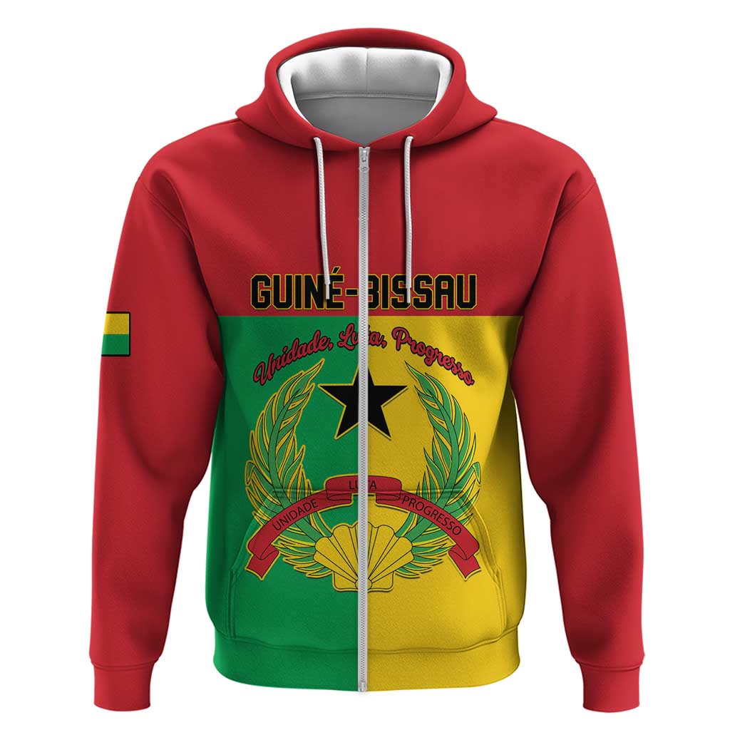 Personalized Guinea-Bissau Hoodie Coat Of Arms Flag Style LT15