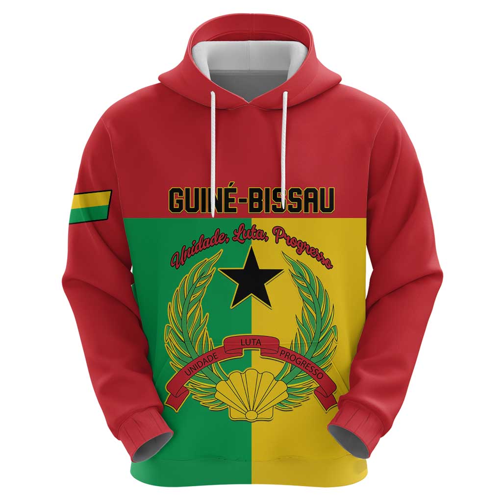 Personalized Guinea-Bissau Hoodie Coat Of Arms Flag Style LT15