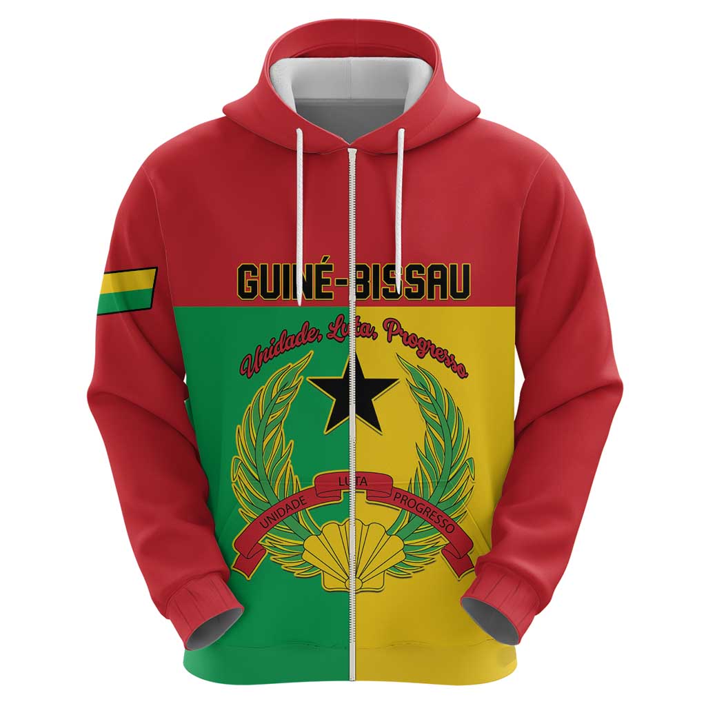 Personalized Guinea-Bissau Hoodie Coat Of Arms Flag Style LT15