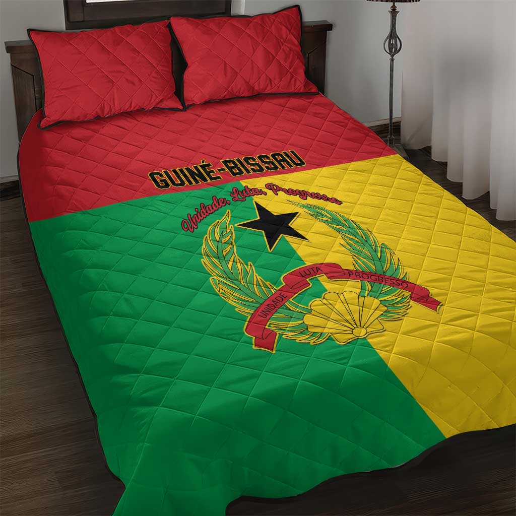 Guinea-Bissau Quilt Bed Set Basic Flag Style LT15