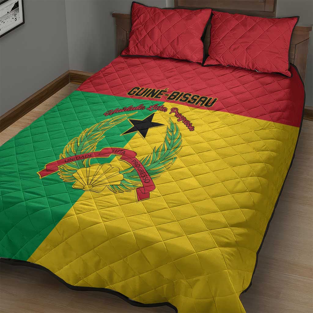 Guinea-Bissau Quilt Bed Set Basic Flag Style LT15