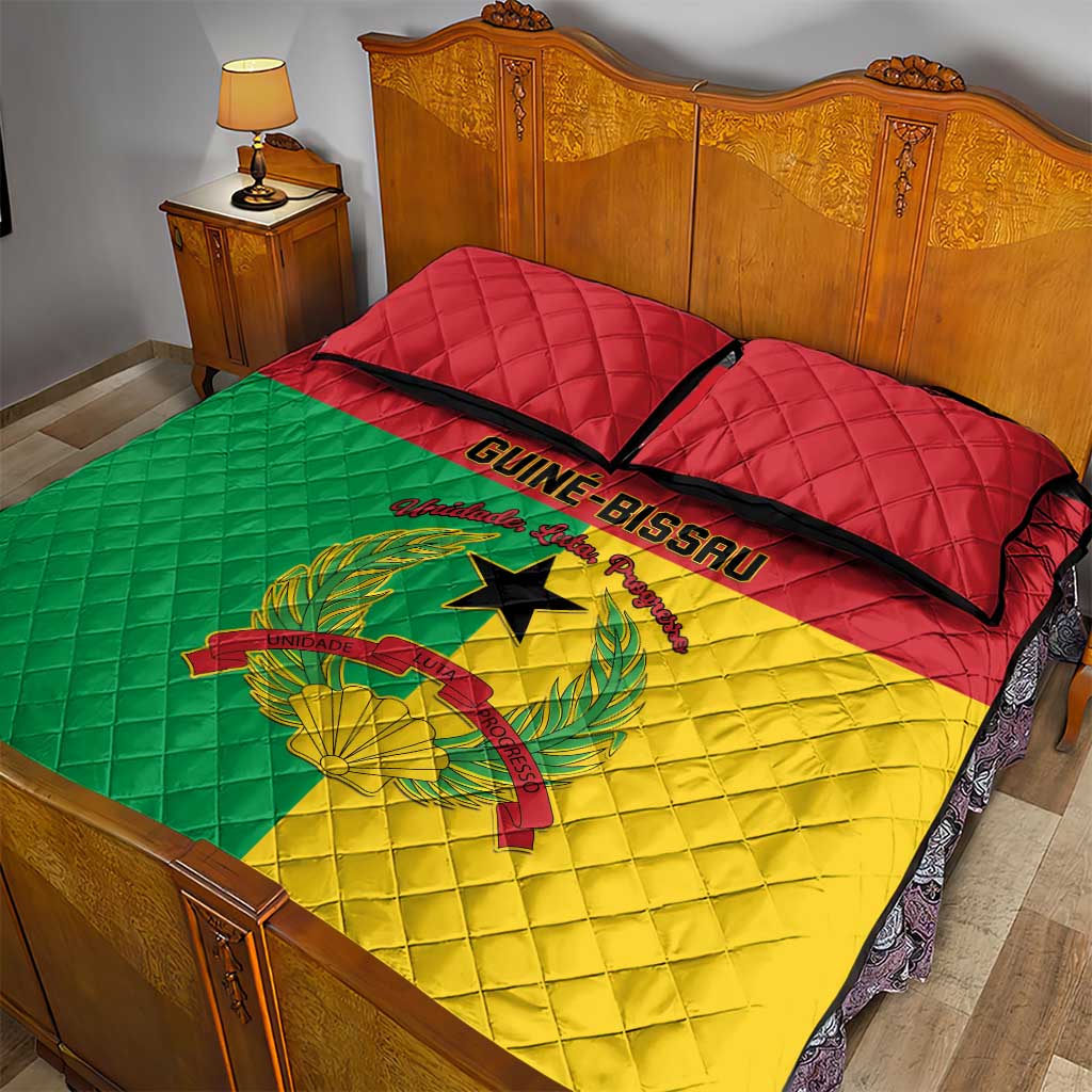 Guinea-Bissau Quilt Bed Set Basic Flag Style LT15