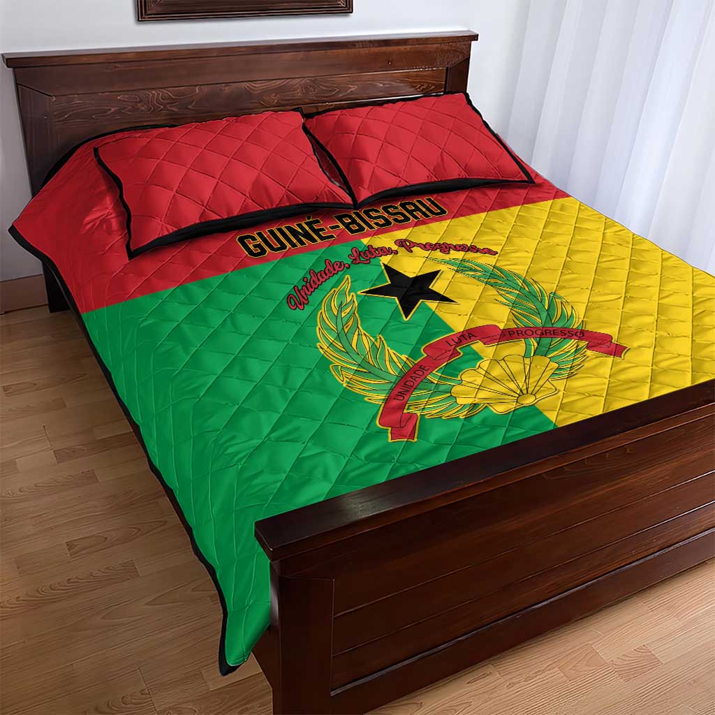 Guinea-Bissau Quilt Bed Set Basic Flag Style LT15
