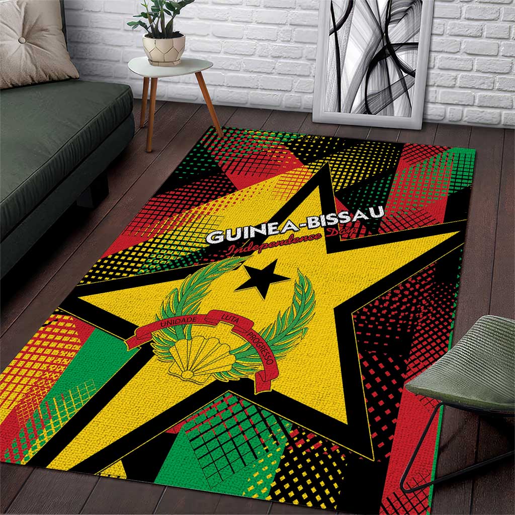 Happy Guinea-Bissau Area Rug Independence Day LT15