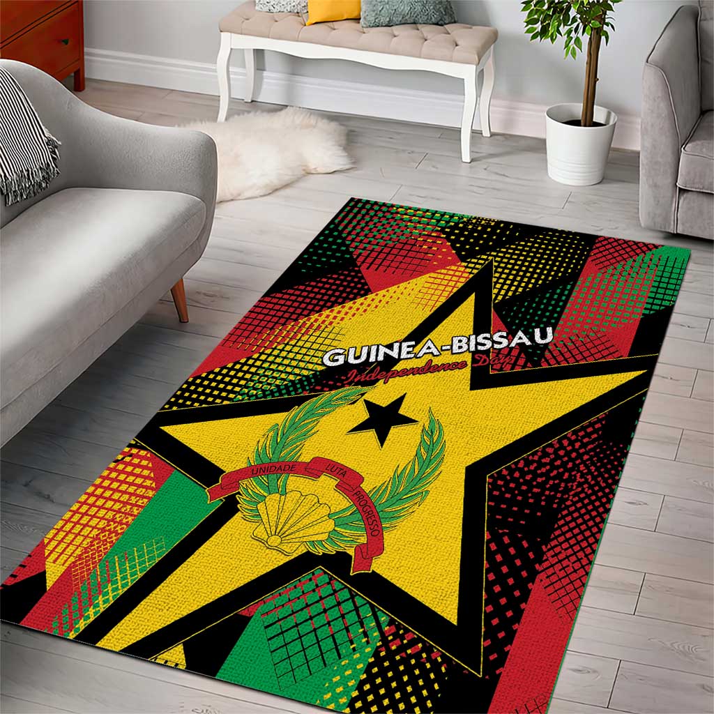Happy Guinea-Bissau Area Rug Independence Day LT15