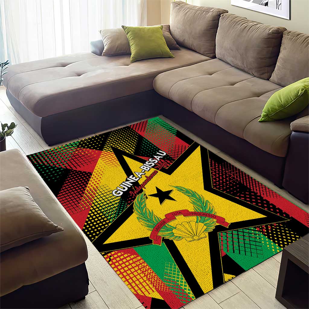 Happy Guinea-Bissau Area Rug Independence Day LT15