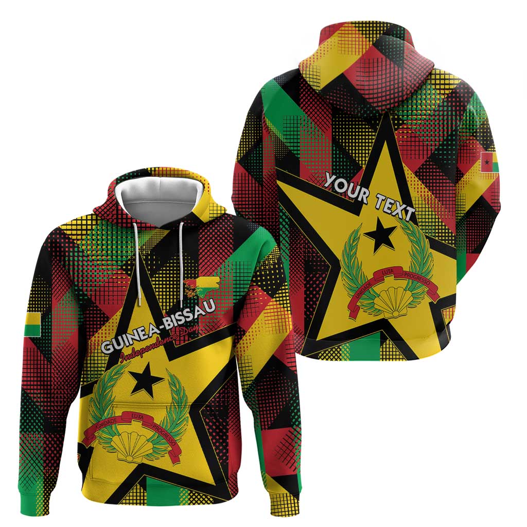 Personalized Guinea-Bissau Independence Day Hoodie Coat Of Arms With Map LT15