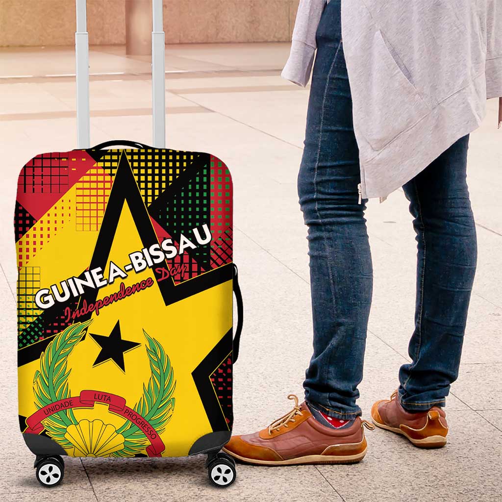 Guinea-Bissau Independence Day Luggage Cover Coat Of Arms With Map LT15