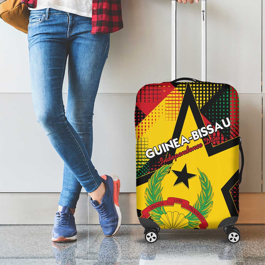 Guinea-Bissau Independence Day Luggage Cover Coat Of Arms With Map LT15