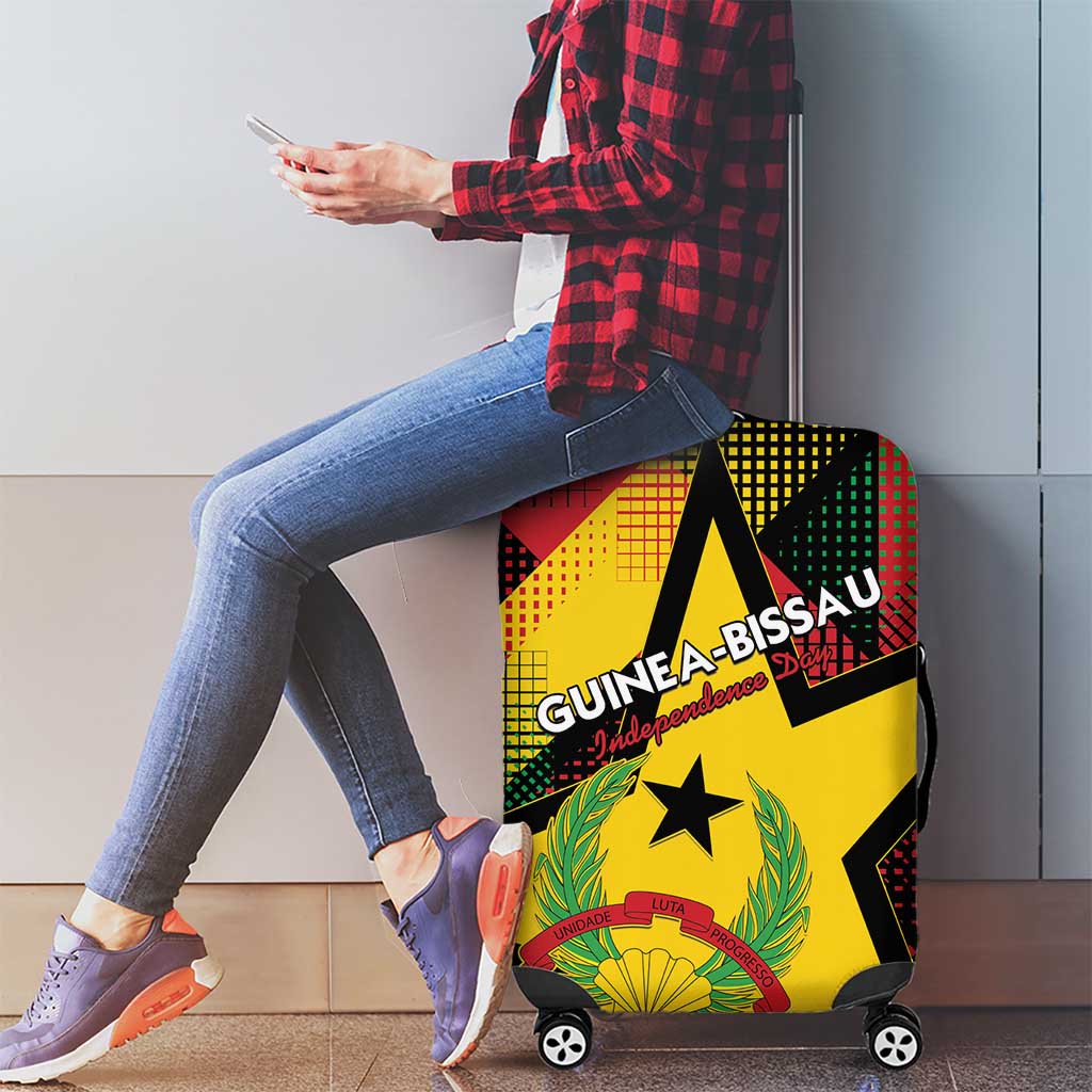 Guinea-Bissau Independence Day Luggage Cover Coat Of Arms With Map LT15