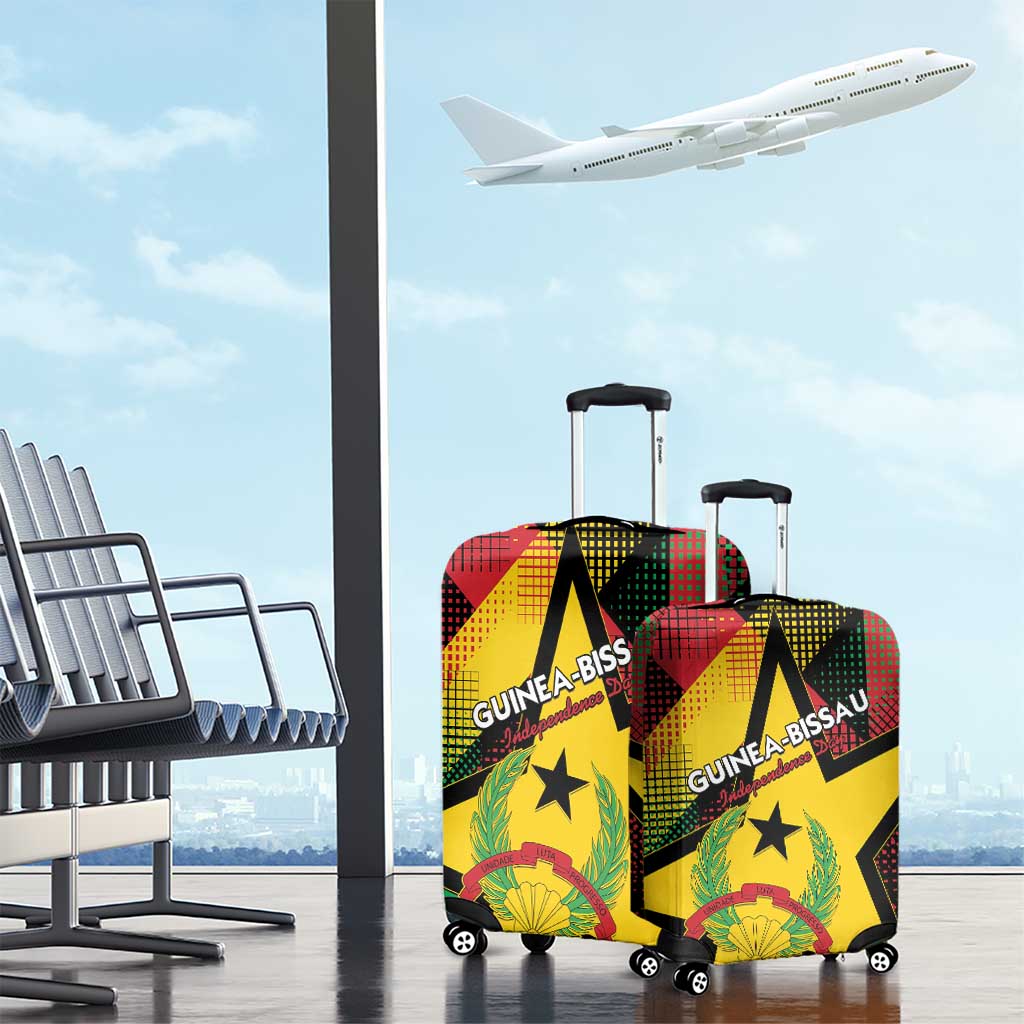 Guinea-Bissau Independence Day Luggage Cover Coat Of Arms With Map LT15