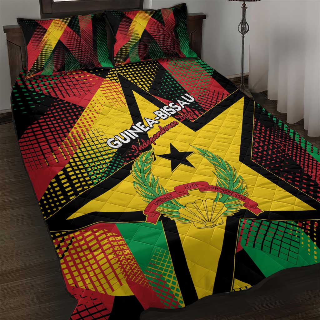 Happy Guinea-Bissau Quilt Bed Set Independence Day LT15