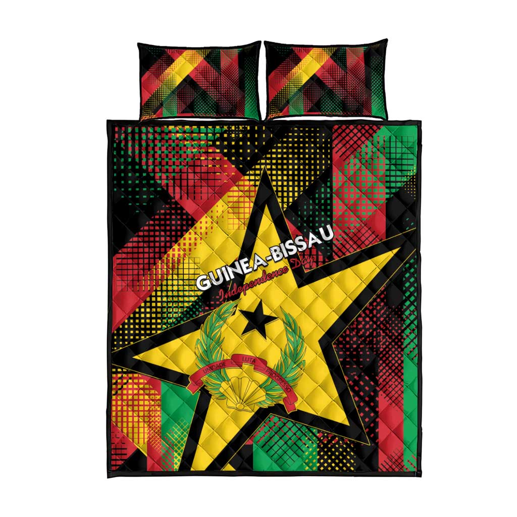 Happy Guinea-Bissau Quilt Bed Set Independence Day LT15