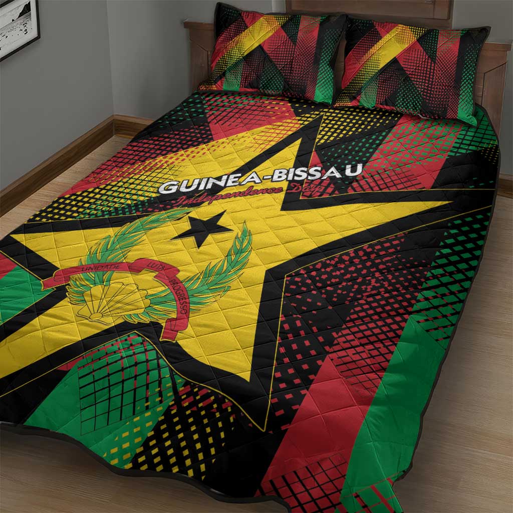 Happy Guinea-Bissau Quilt Bed Set Independence Day LT15