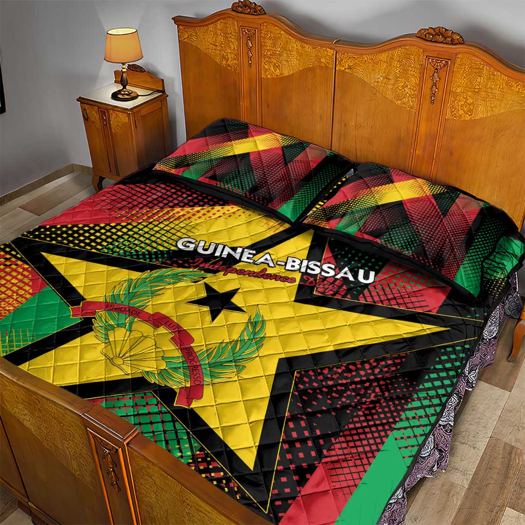 Happy Guinea-Bissau Quilt Bed Set Independence Day LT15