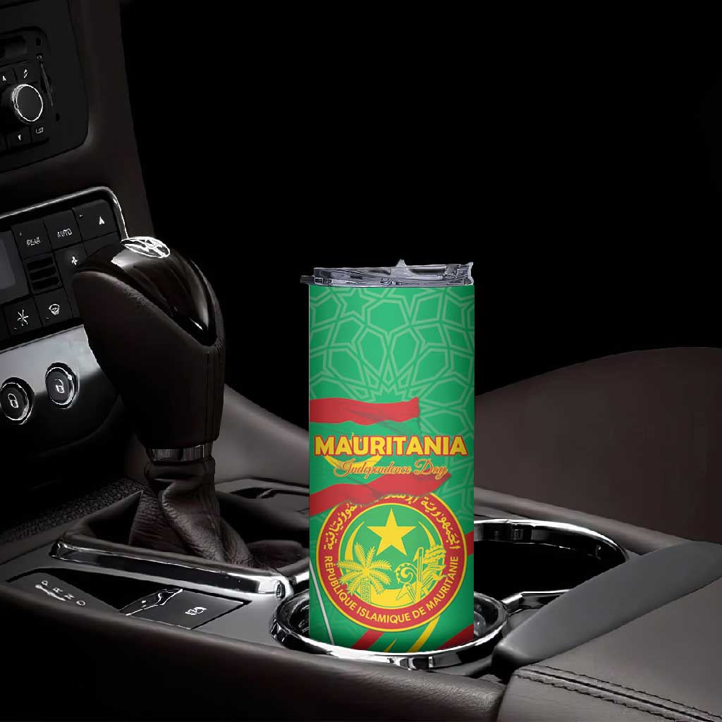 Mauritania Personalized Skinny Tumbler Happy Independence Day LT15