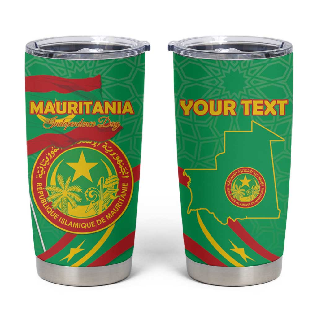 Mauritania Personalized Tumbler Cup Happy Independence Day LT15