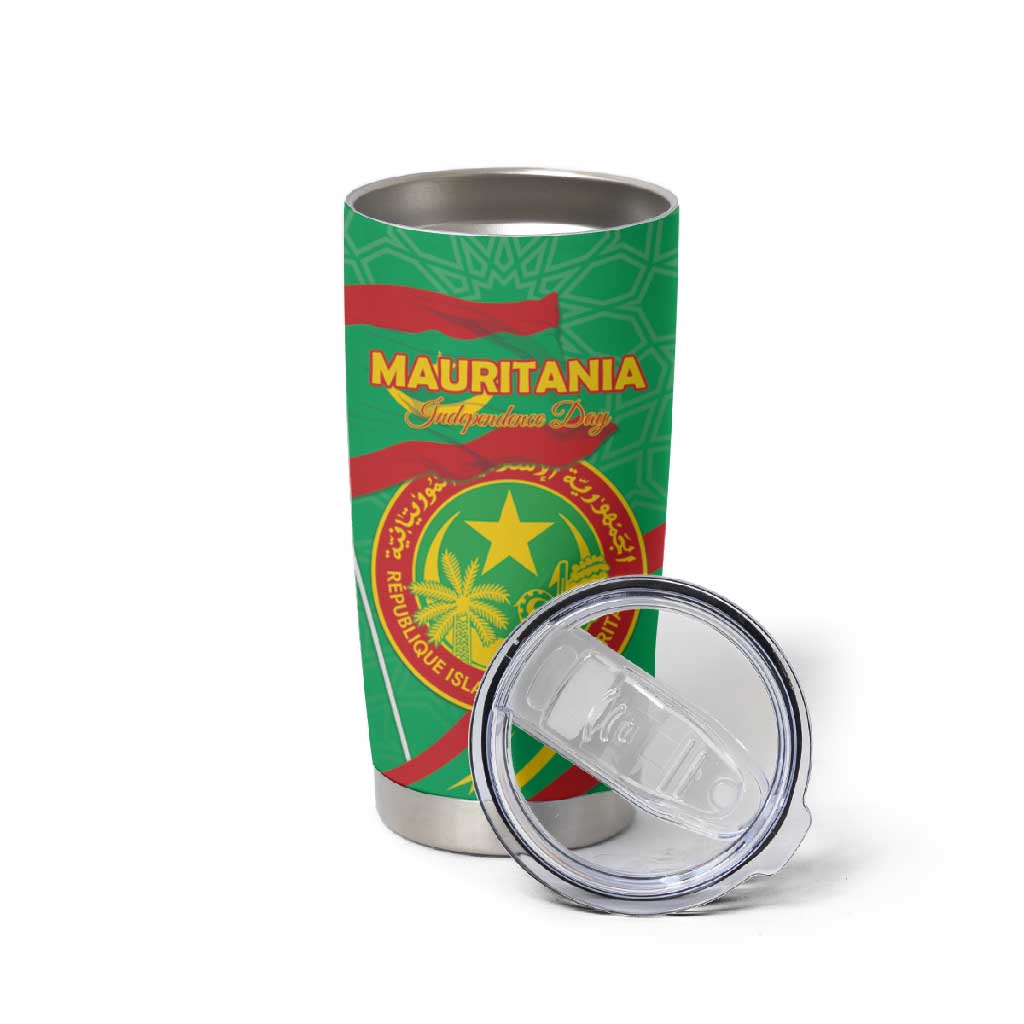 Mauritania Personalized Tumbler Cup Happy Independence Day LT15