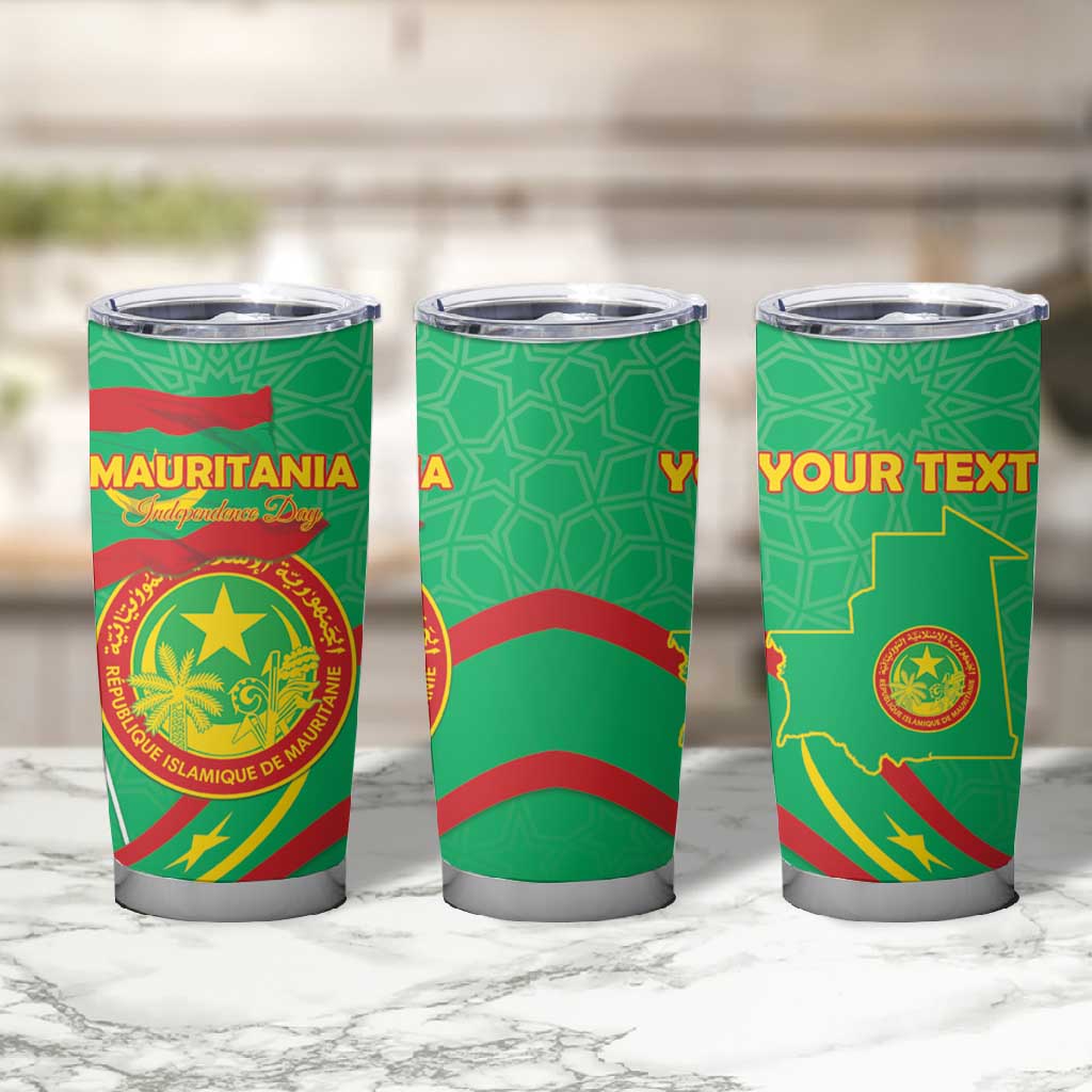 Mauritania Personalized Tumbler Cup Happy Independence Day LT15