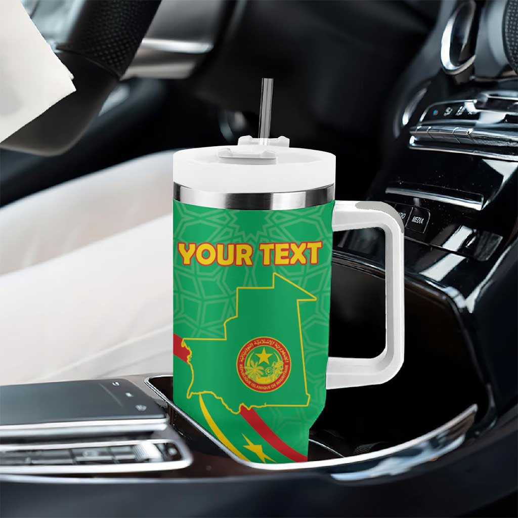 Mauritania Personalized Tumbler With Handle Happy Independence Day LT15