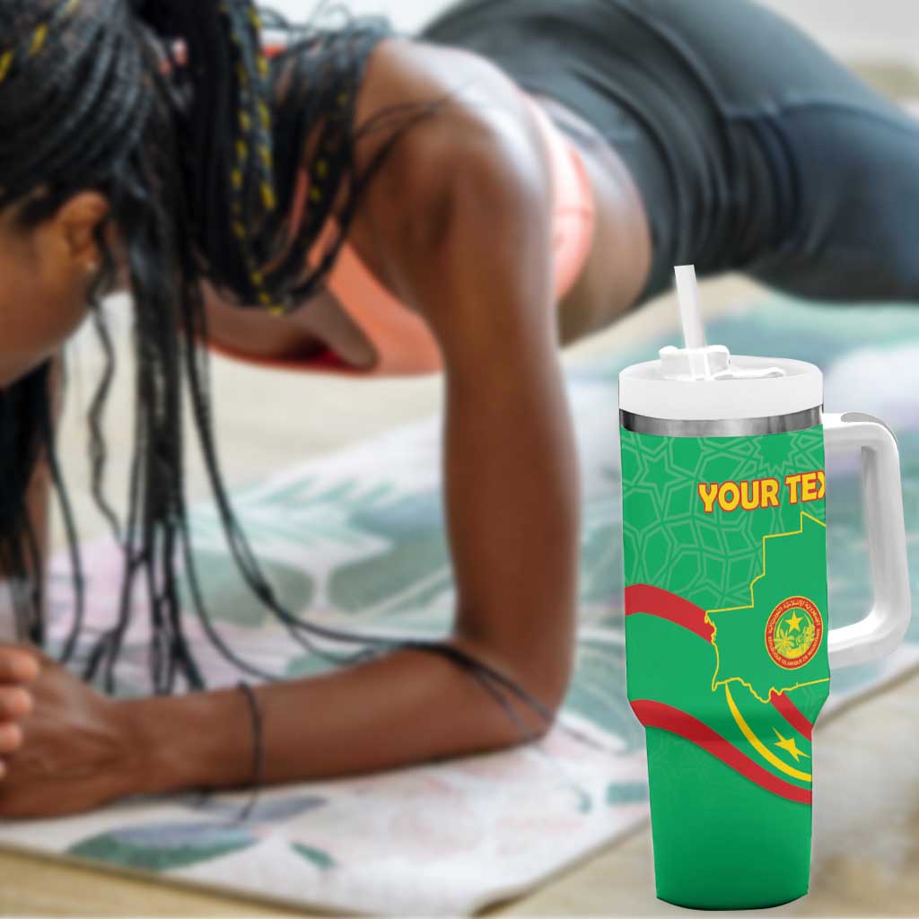 Mauritania Personalized Tumbler With Handle Happy Independence Day LT15