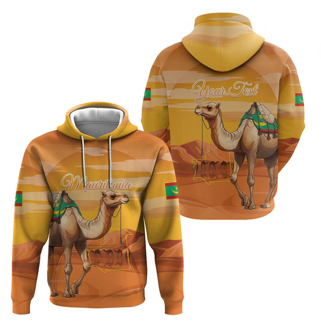 Personalized Mauritania Sahara Hoodie Camel With Map LT15