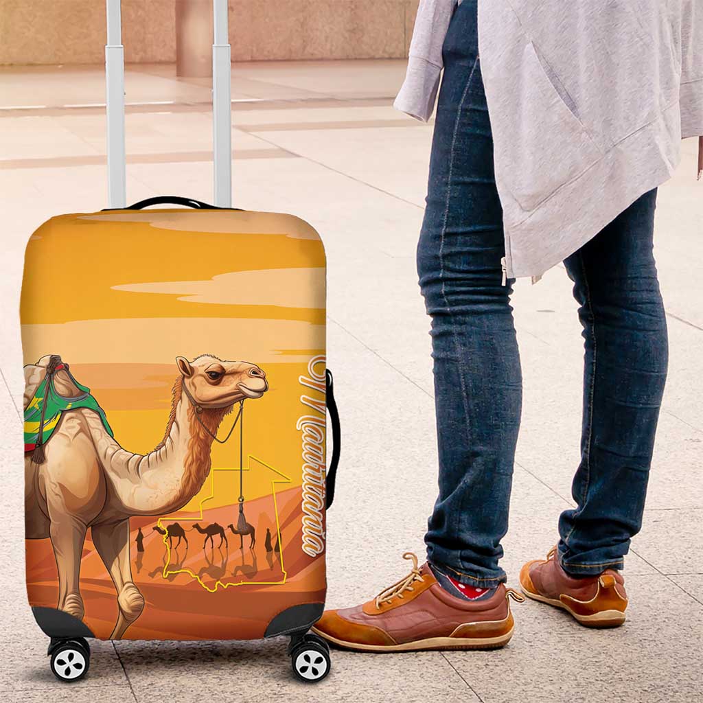 Mauritania Sahara Luggage Cover Camel With Map LT15