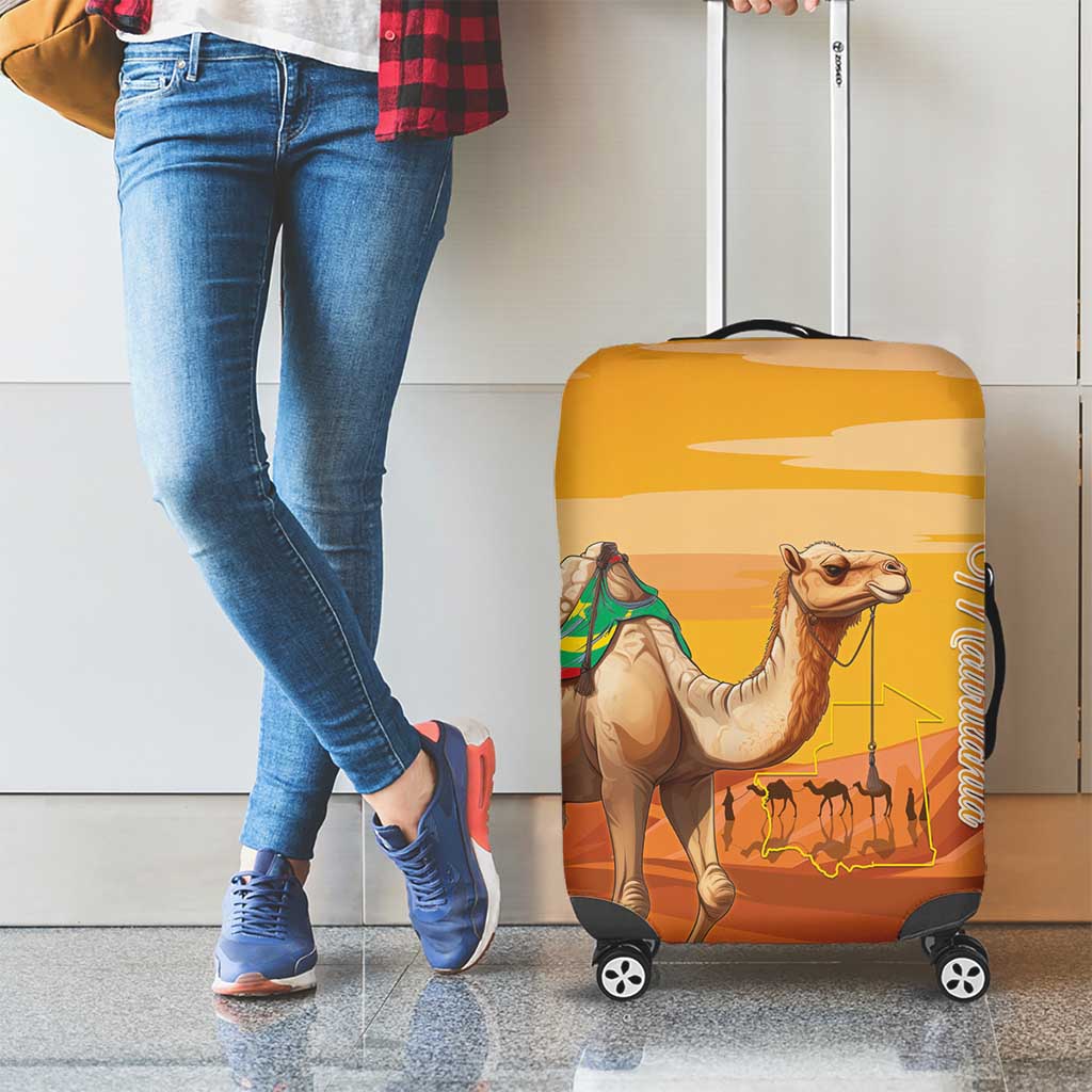 Mauritania Sahara Luggage Cover Camel With Map LT15