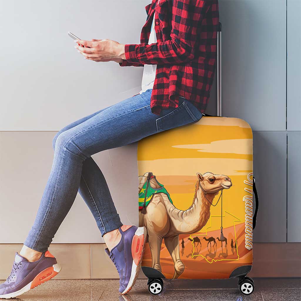 Mauritania Sahara Luggage Cover Camel With Map LT15