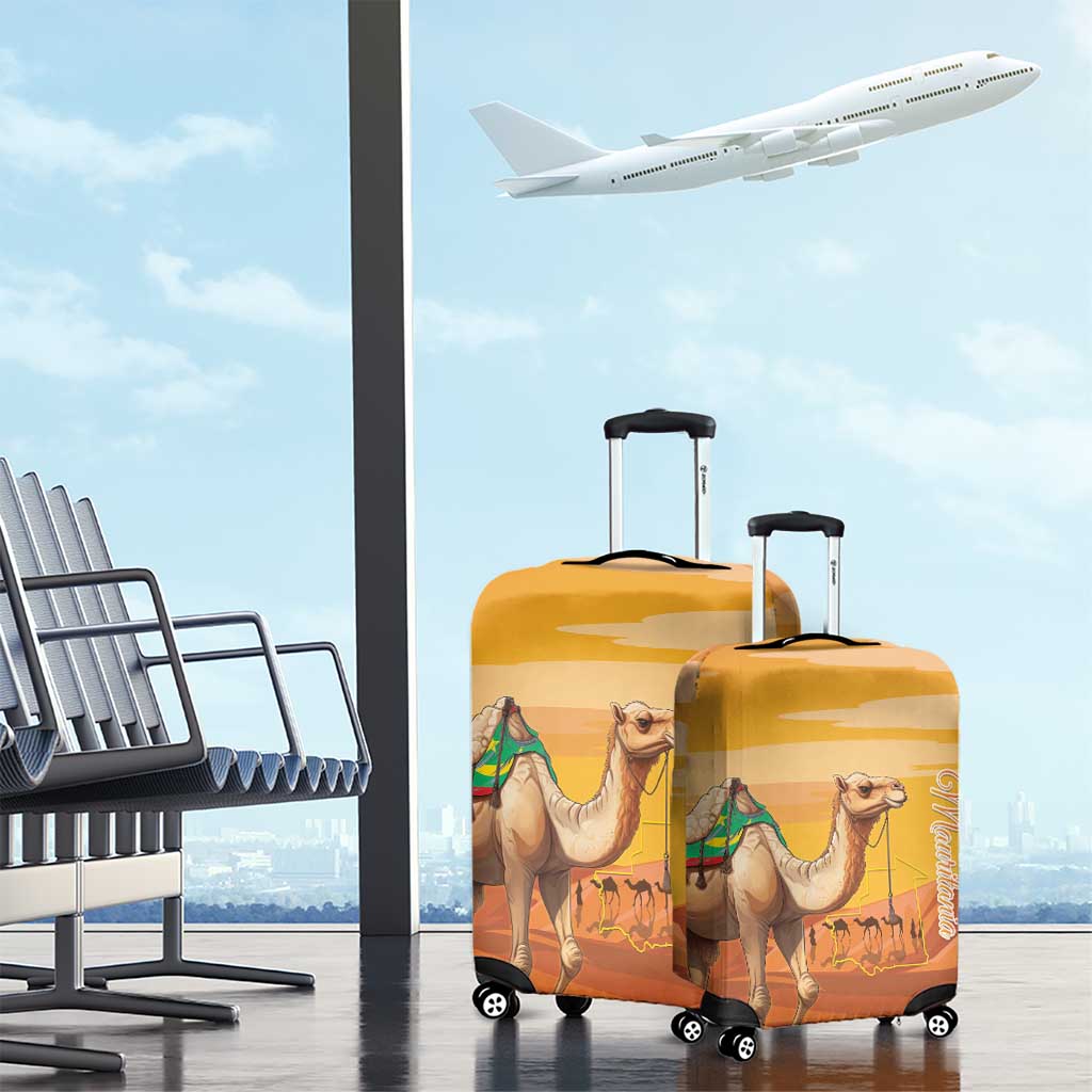 Mauritania Sahara Luggage Cover Camel With Map LT15