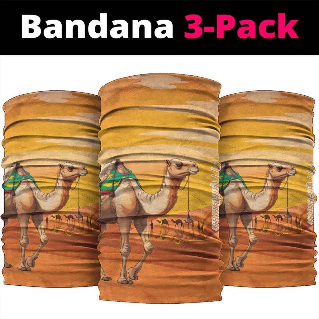Mauritania Sahara Neck Gaiter Camel With Map LT15
